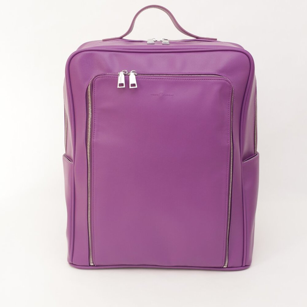 PURPLE BACKPACK MONOCHROME VEGAN LEATHER